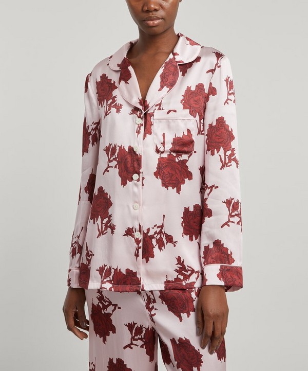 Liberty - Shattered Story Silk Satin Pyjama Set image number 4
