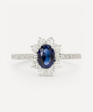 Kojis - 18ct White Gold Sapphire and Diamond Cluster Ring image number 0