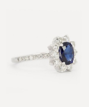 Kojis - 18ct White Gold Sapphire and Diamond Cluster Ring image number 2