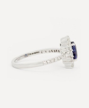 Kojis - 18ct White Gold Sapphire and Diamond Cluster Ring image number 3