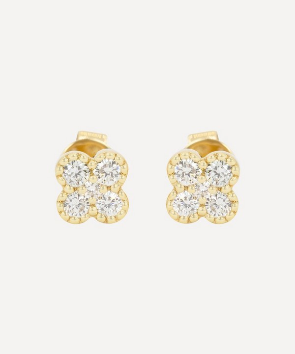Kojis - Diamond Cluster Stud Earrings image number null