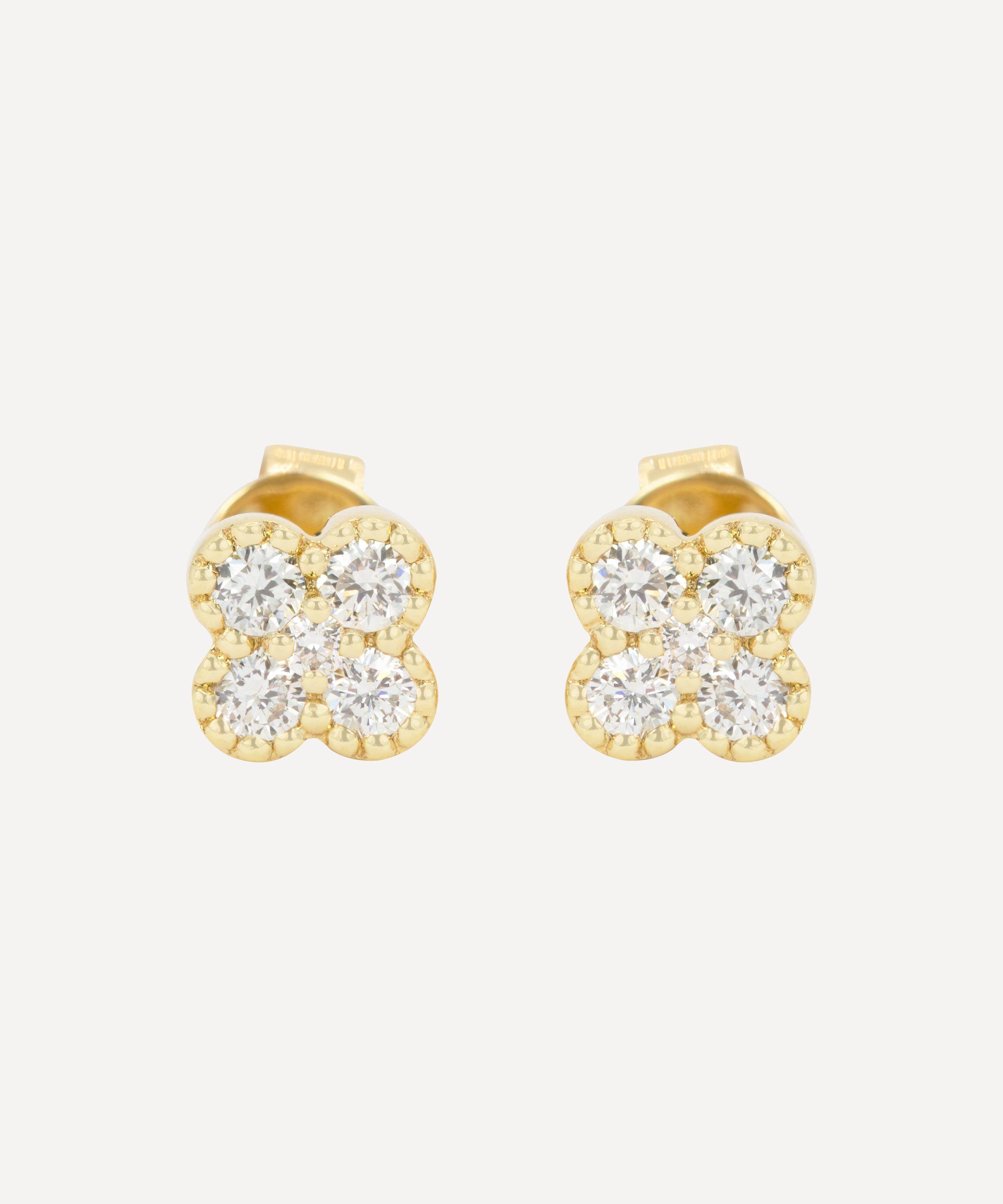 Kojis - Diamond Cluster Stud Earrings image number 