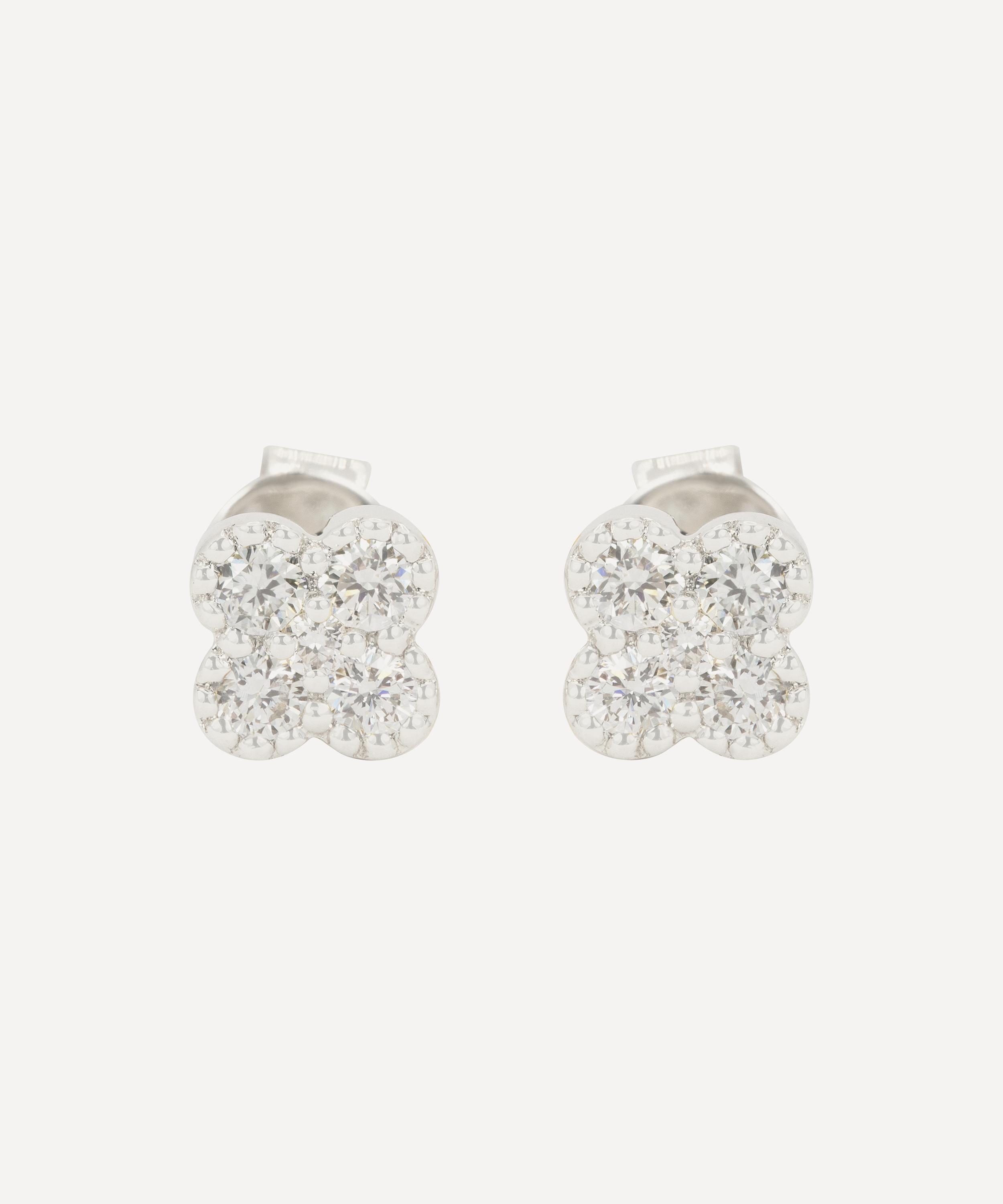 Kojis - Diamond Cluster Stud Earrings image number 0