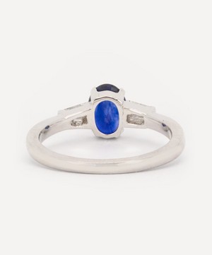 Kojis - 18ct White Gold Sapphire and Baguette Cut Diamond Ring image number 3