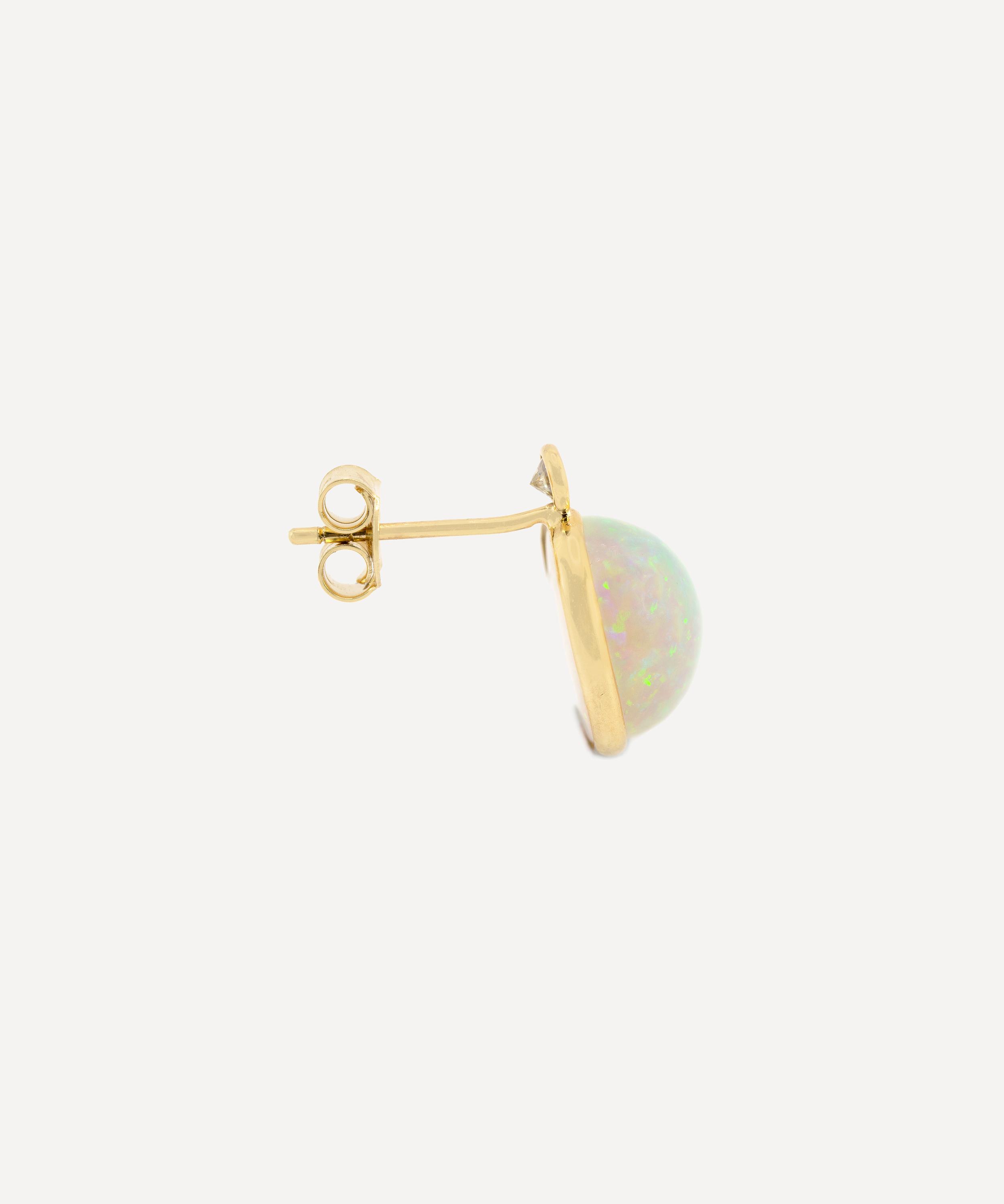 Kojis - 18ct Gold Opal and Diamond Earrings image number 2