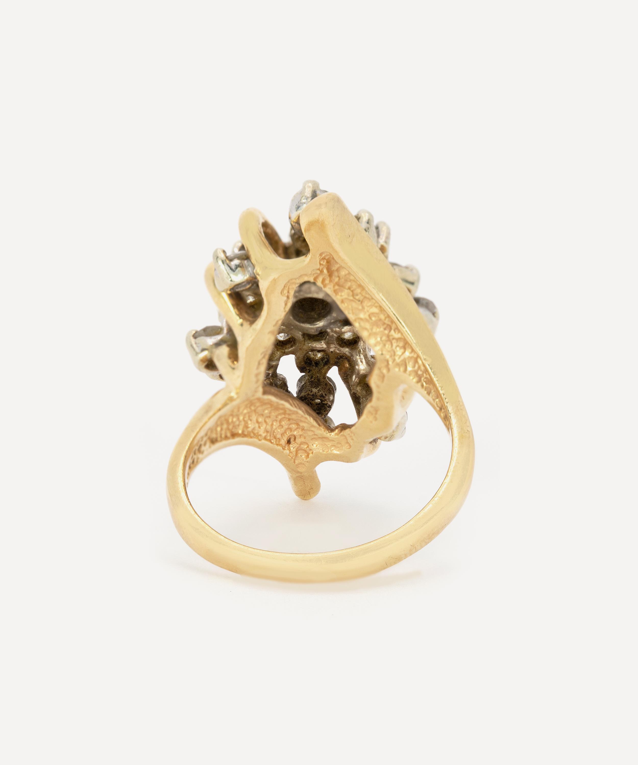 Kojis - 14ct Gold Diamond Twist Cocktail Ring image number 4