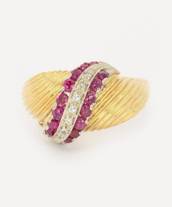 Kojis - 18ct Gold 1940s Ruby and Diamond Ring image number null