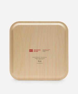 Avenida Home - Les Chats Square Birch Wood Tray image number 2