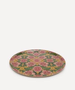 Avenida Home - Charming Camellia Round Birch Wood Tray image number 1