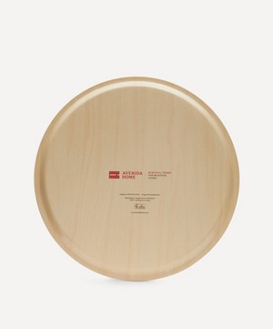 Avenida Home - Charming Camellia Round Birch Wood Tray image number 2