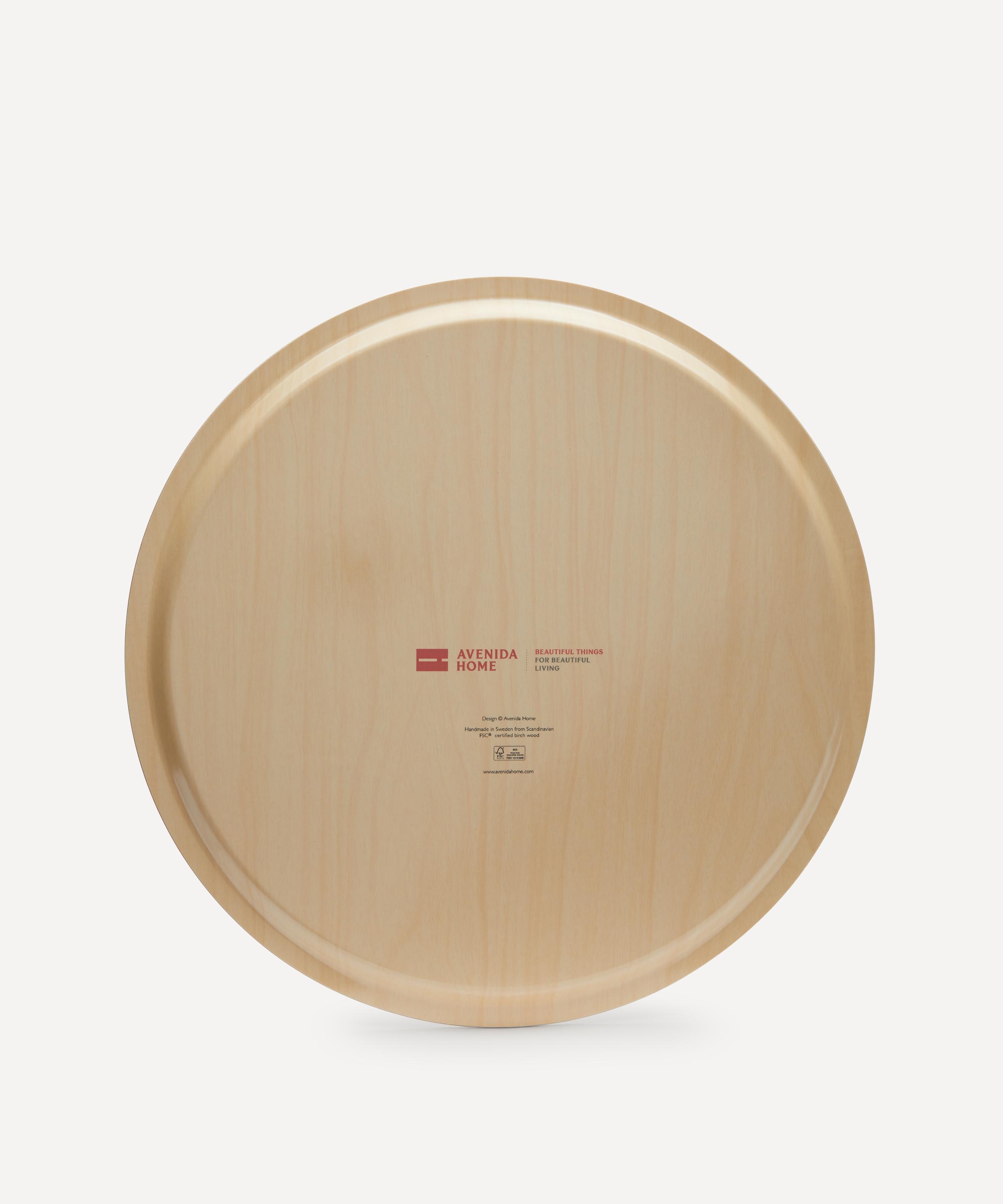 Avenida Home - Lotus Round Birch Wood Tray image number 2