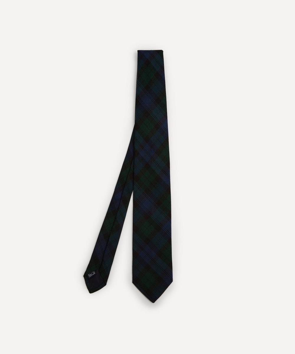 Drakes - Hand-Rolled Tartan Silk Tie