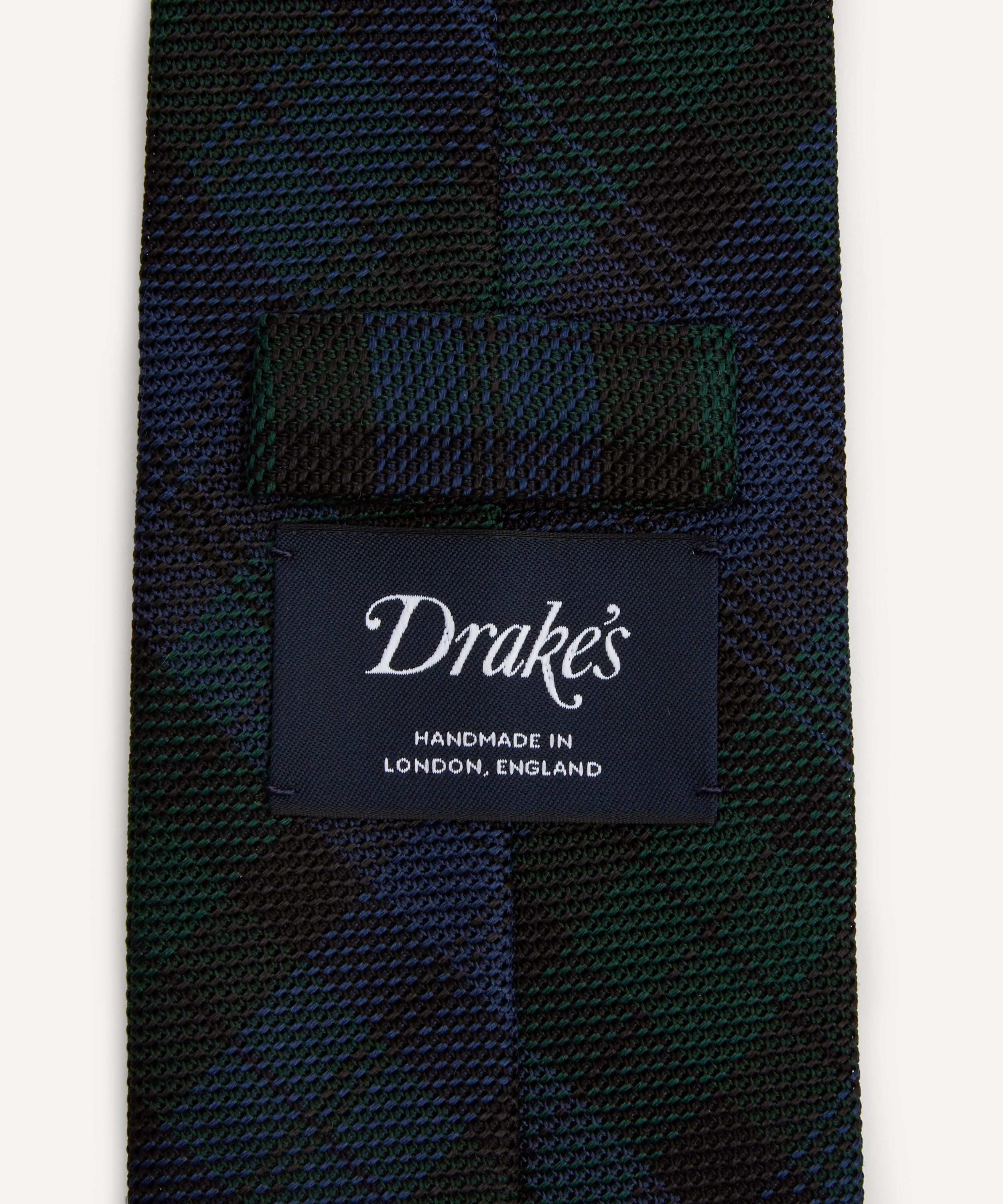 Drakes Hand-Rolled Tartan Silk Tie | Liberty