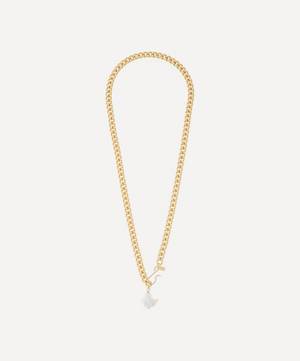 Gold-Plated Faux Baroque Pearl Pendant Necklace