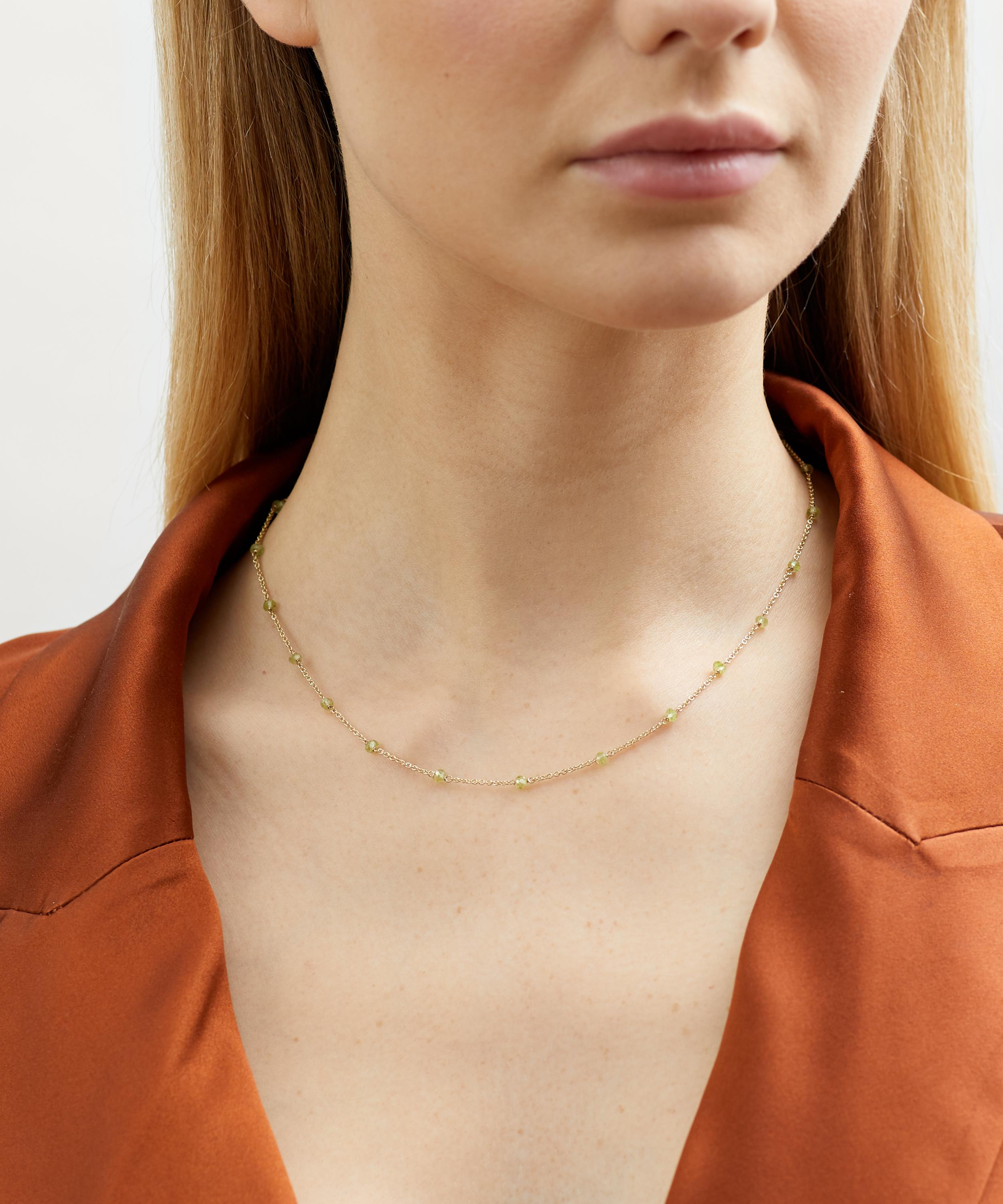 Liberty - 9ct Gold Pepper Peridot Necklace image number 1