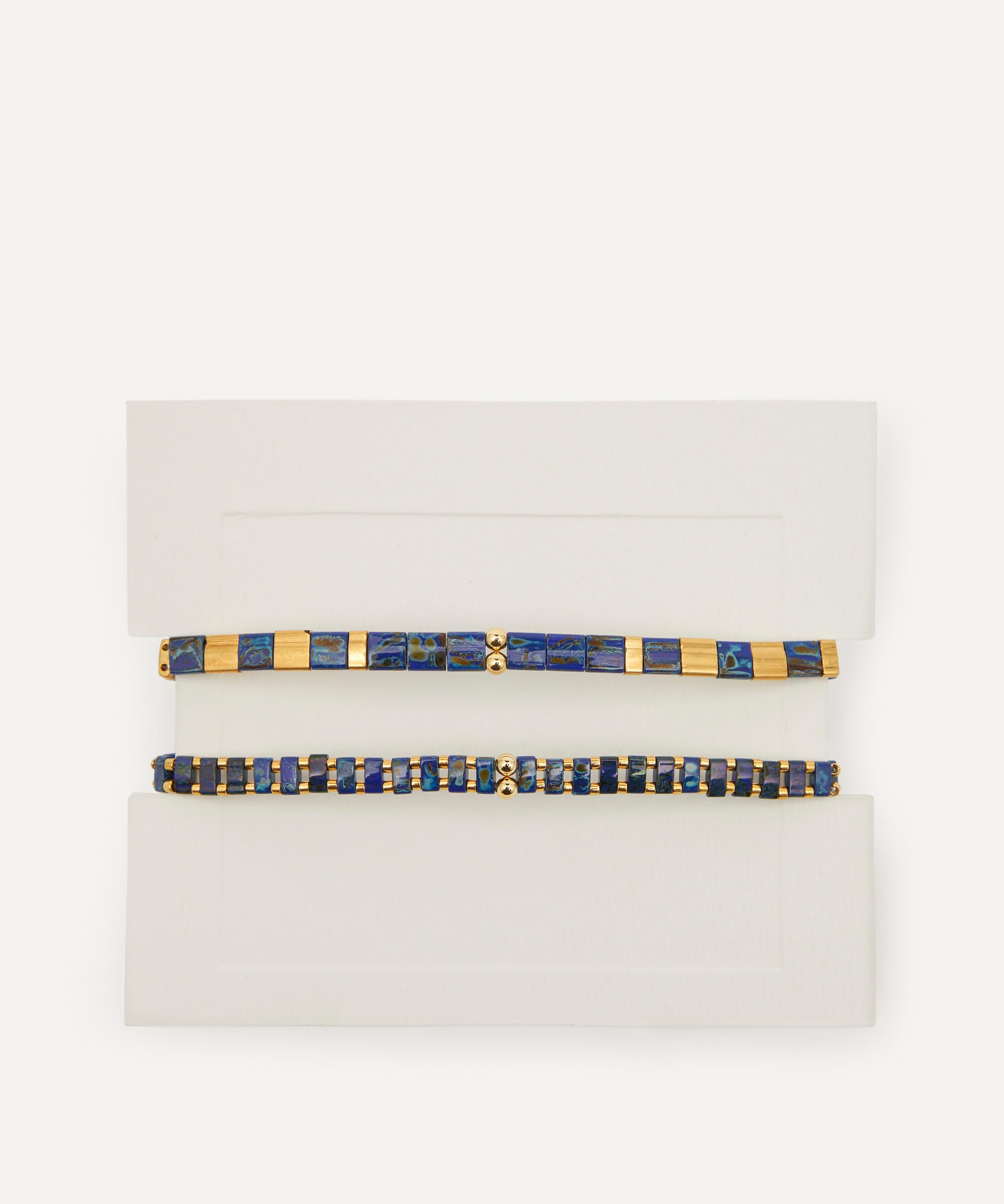 THE UNIFORM - Glass Beaded Bracelets and Multi Enamel Hair Slides Set image number 2