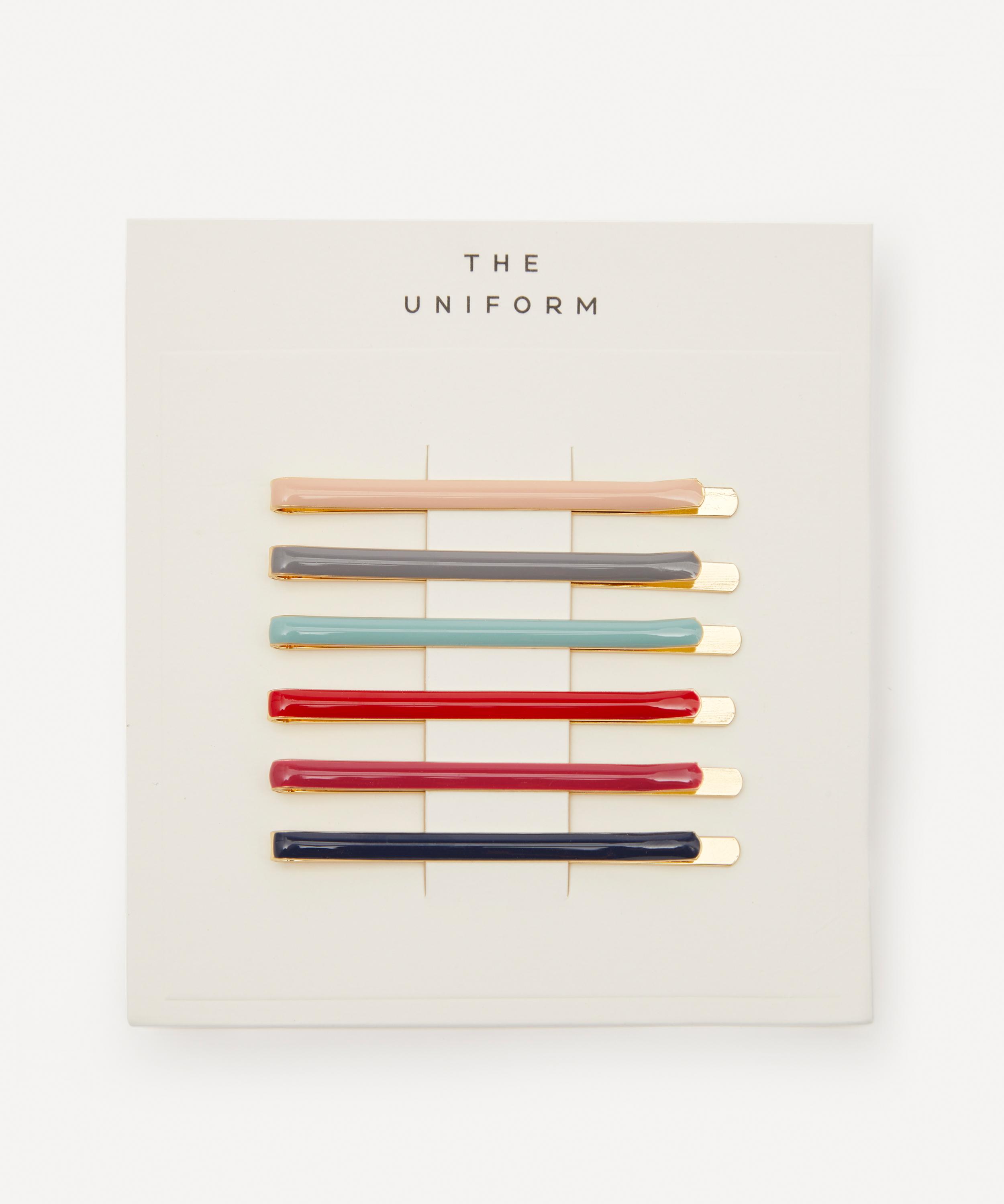 THE UNIFORM - Glass Beaded Bracelets and Multi Enamel Hair Slides Set image number 3
