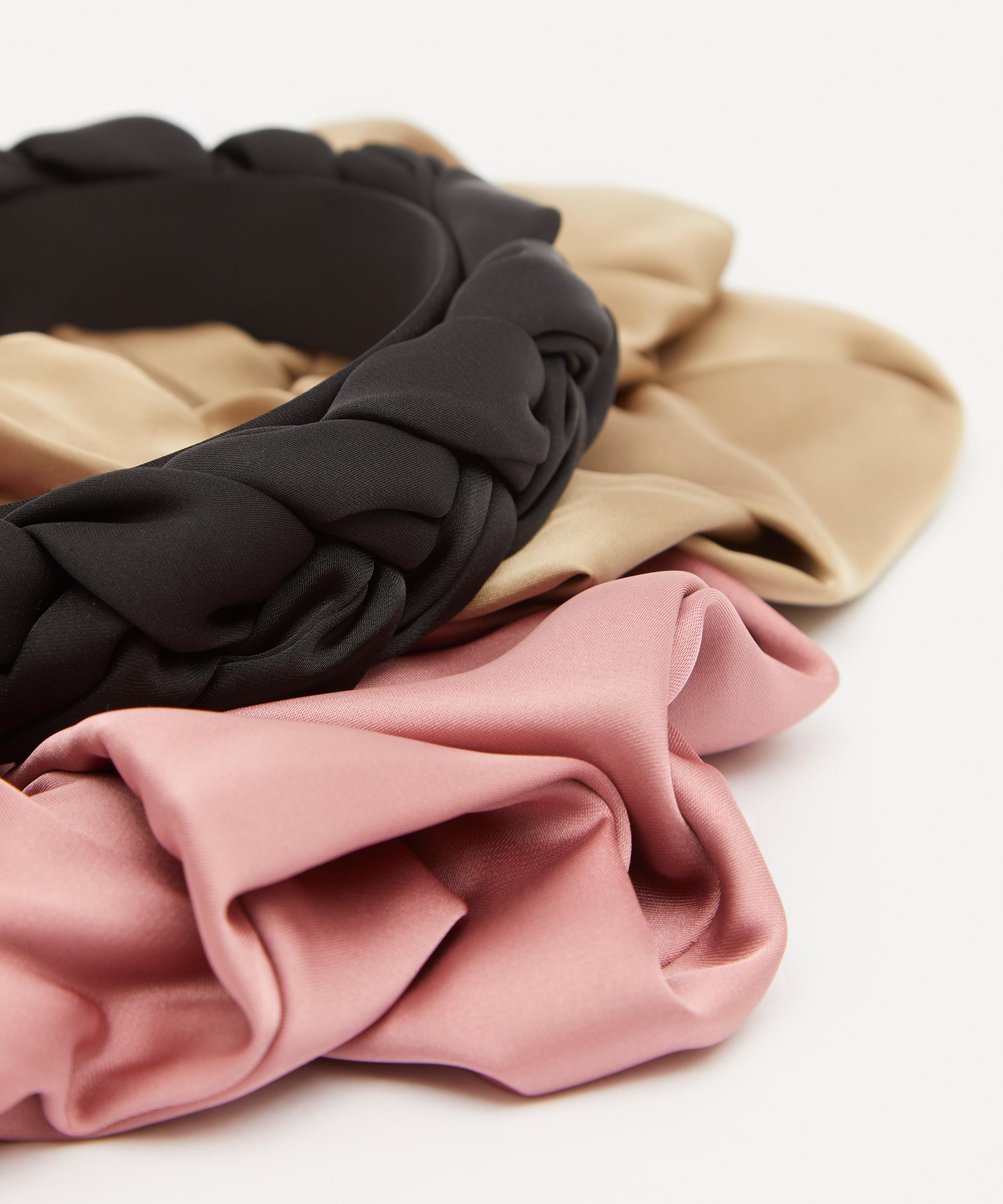 THE UNIFORM - Plaited Satin Headband and Oversized Satin Scrunchies Set image number 5