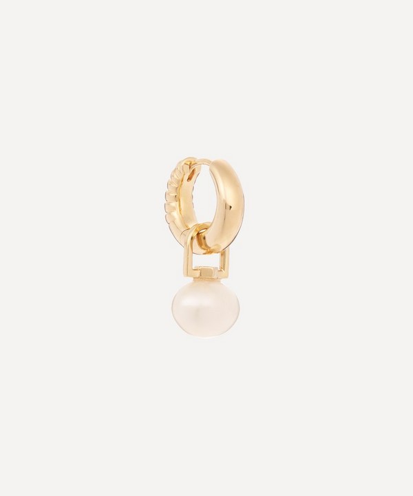 Maria Black - Gold-Plated Samba Pearl Single Huggie Hoop Earring image number null