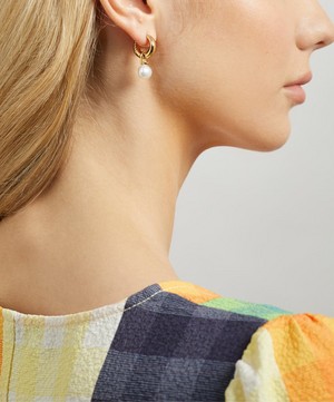 Maria Black - Gold-Plated Samba Pearl Single Huggie Hoop Earring image number 1