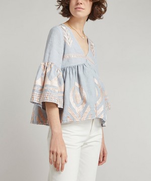 Kori - Linen Feather Blouse image number 1