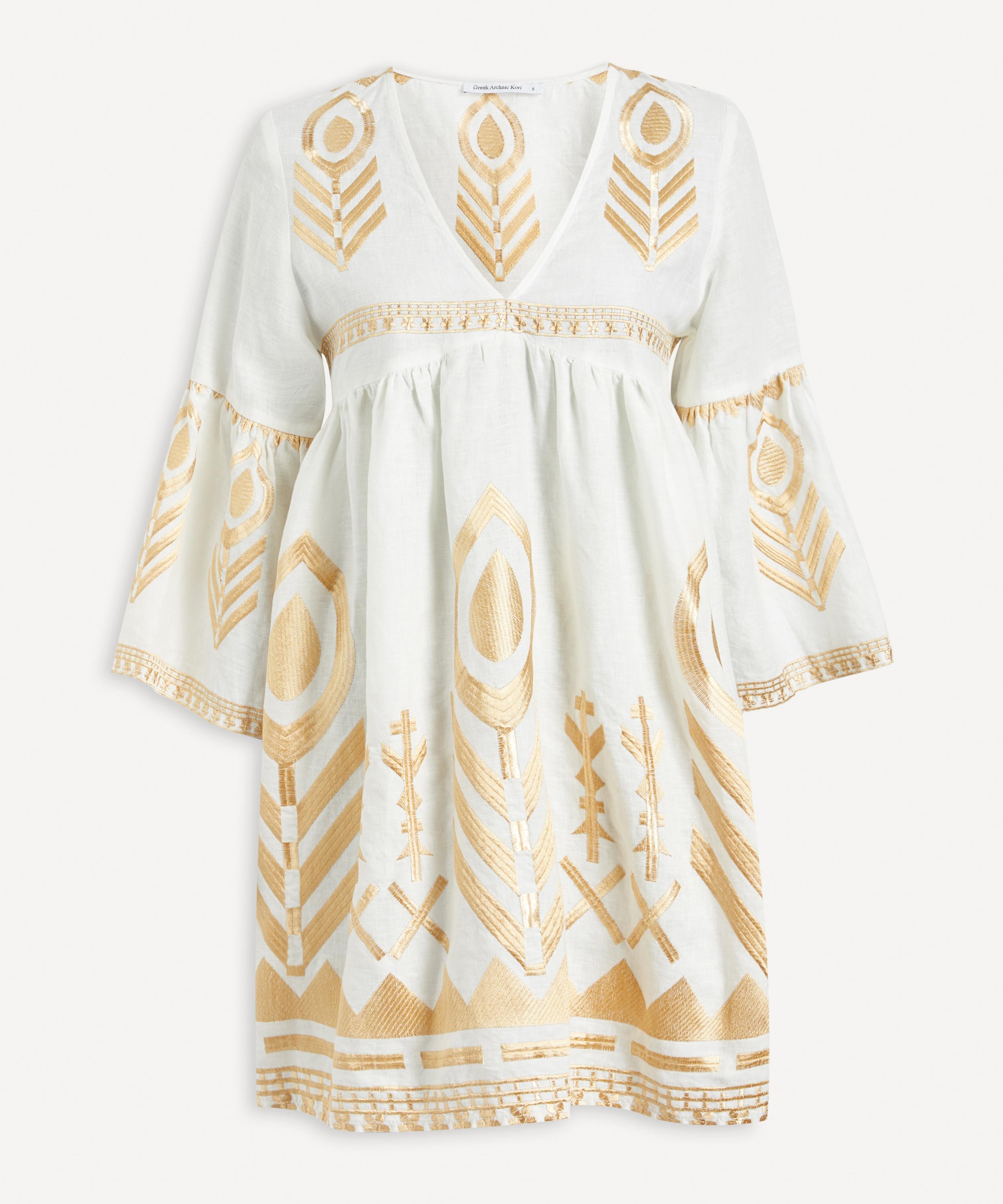 Kori - Linen Feather Mini-Dress image number 0