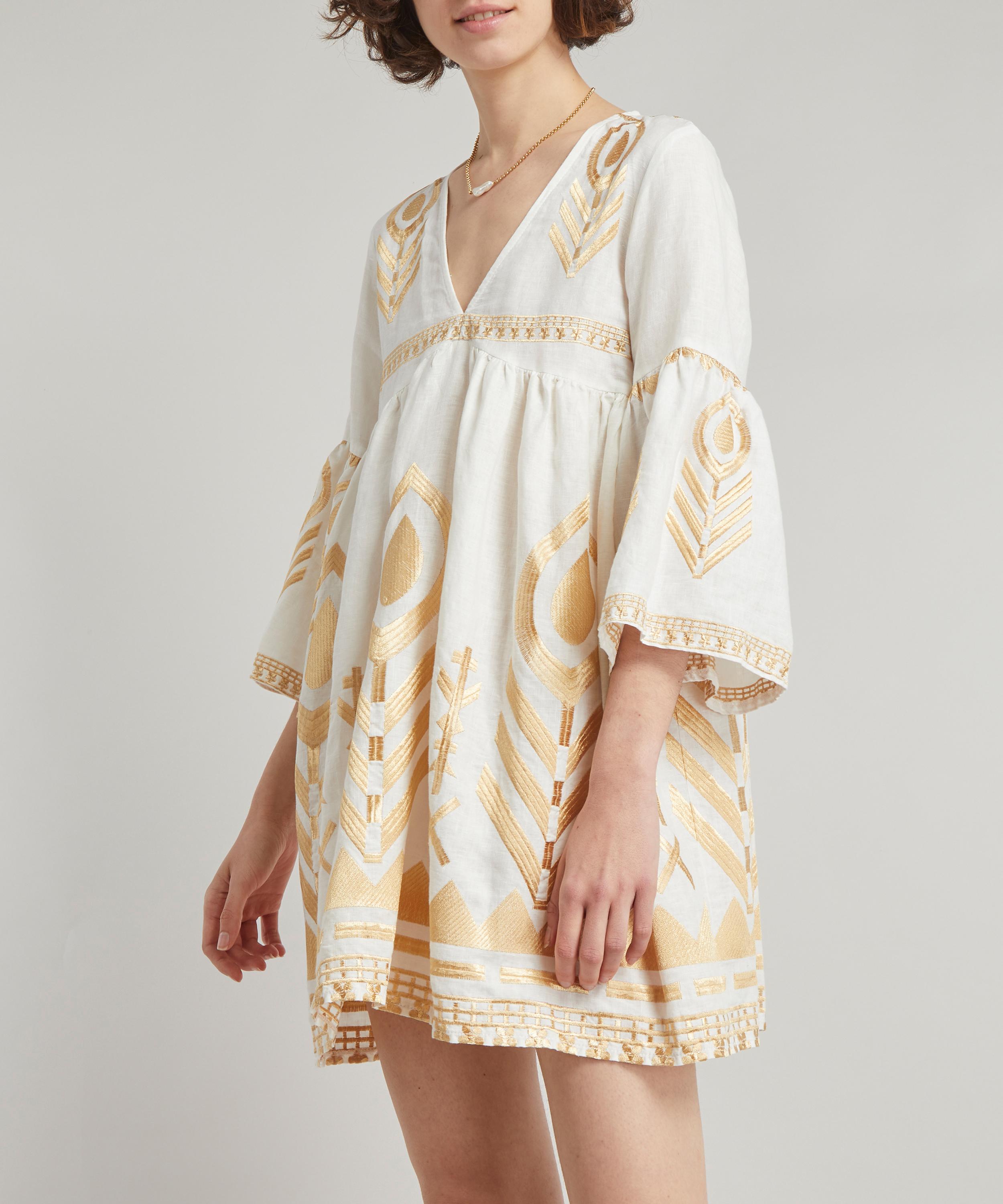 Kori Linen Feather Mini-Dress | Liberty