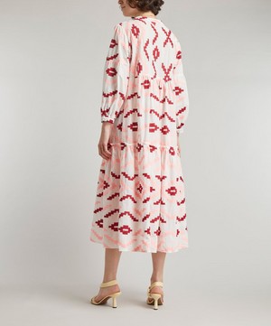 Kori - Rhombus Embroidered Maxi Dress image number 3