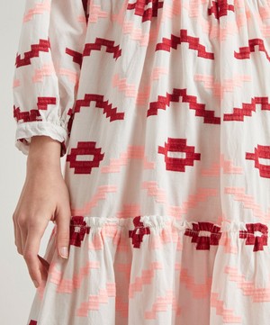 Kori - Rhombus Embroidered Maxi Dress image number 4