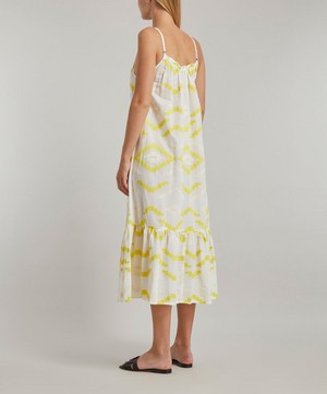 Kori - Geometric Embroidered Sleeveless Midi-Dress image number 3