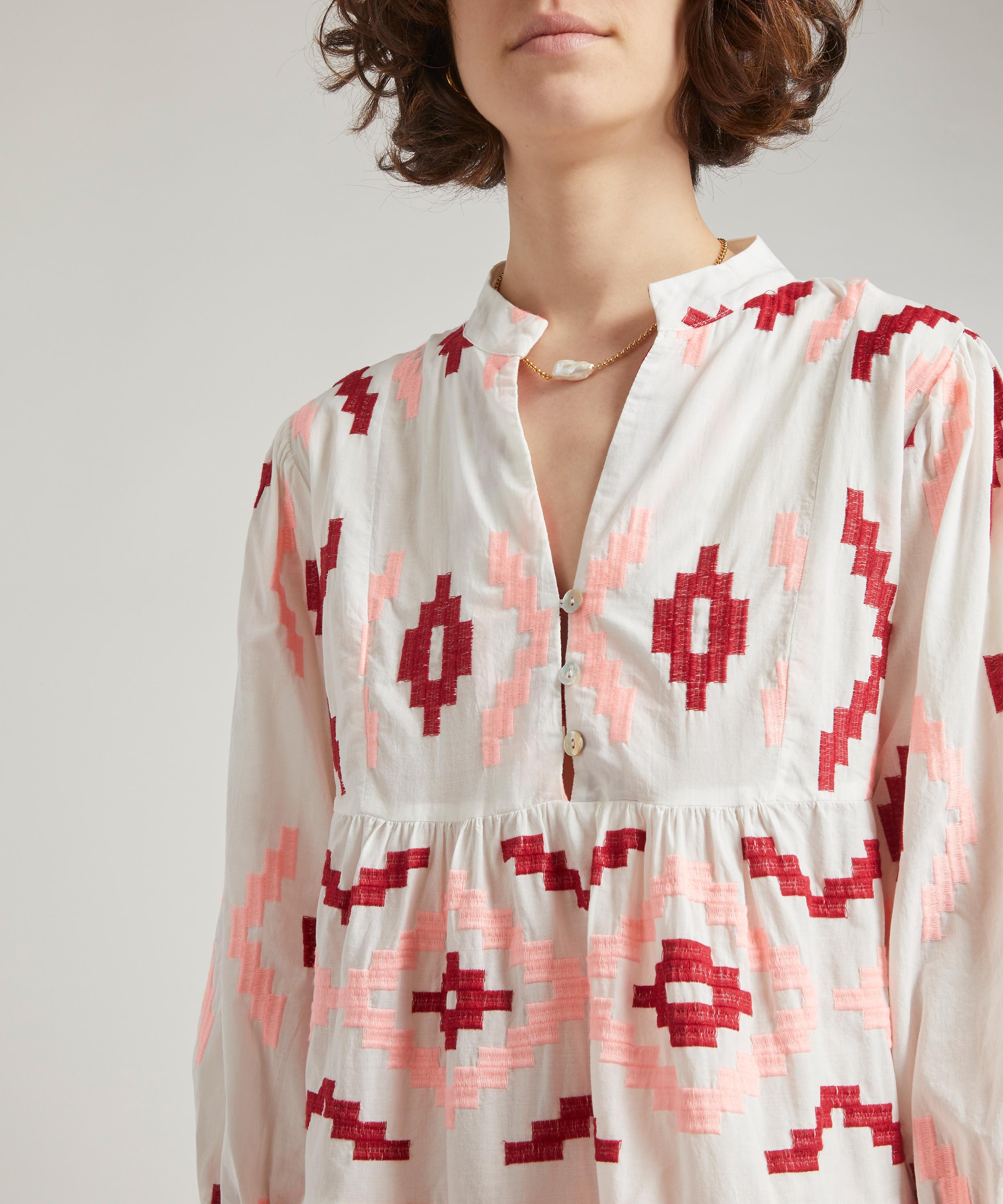 Kori - Rhombus Embroidered Mini-Dress image number 4