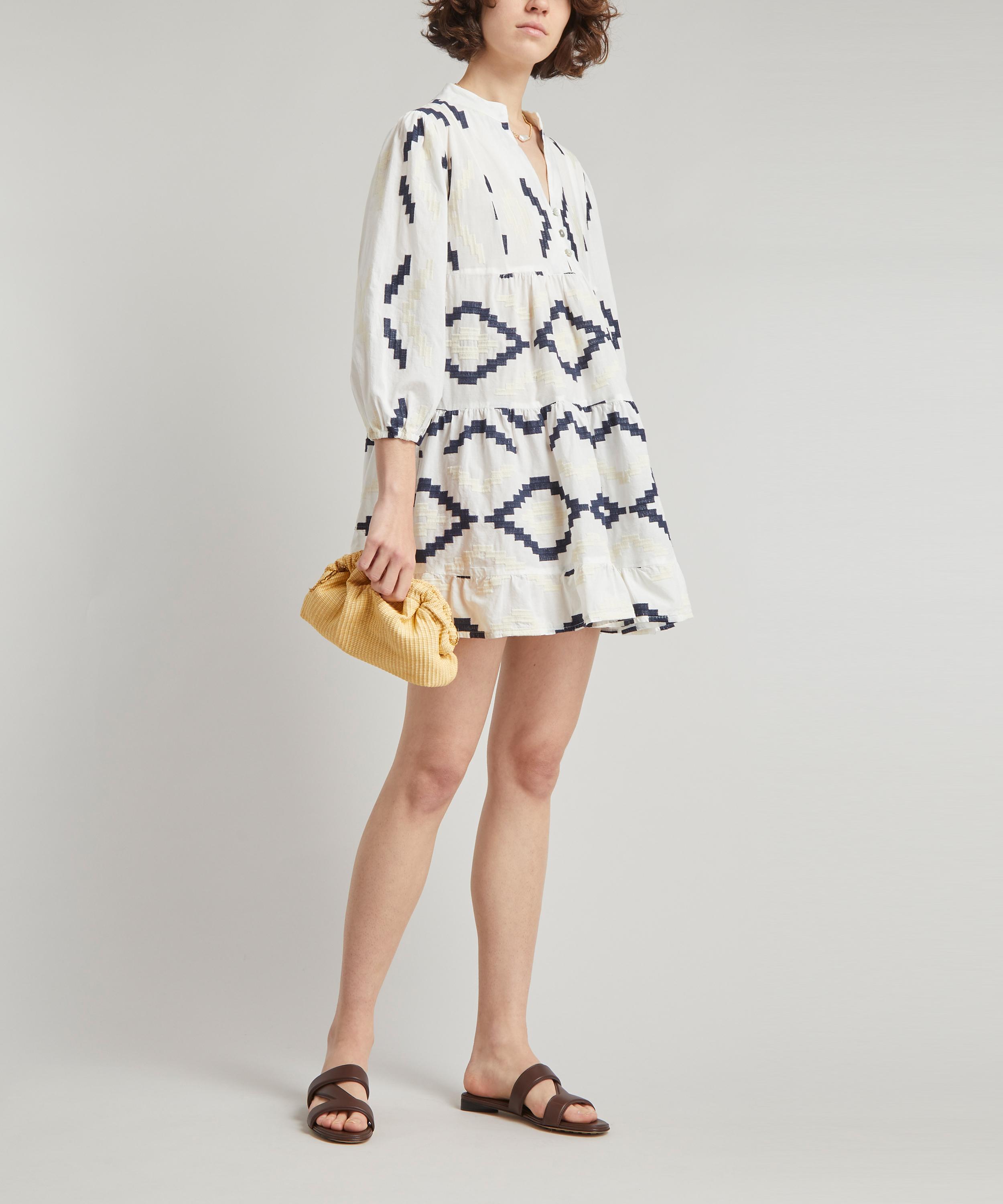 Kori Rhombus Embroidered Mini-Dress | Liberty