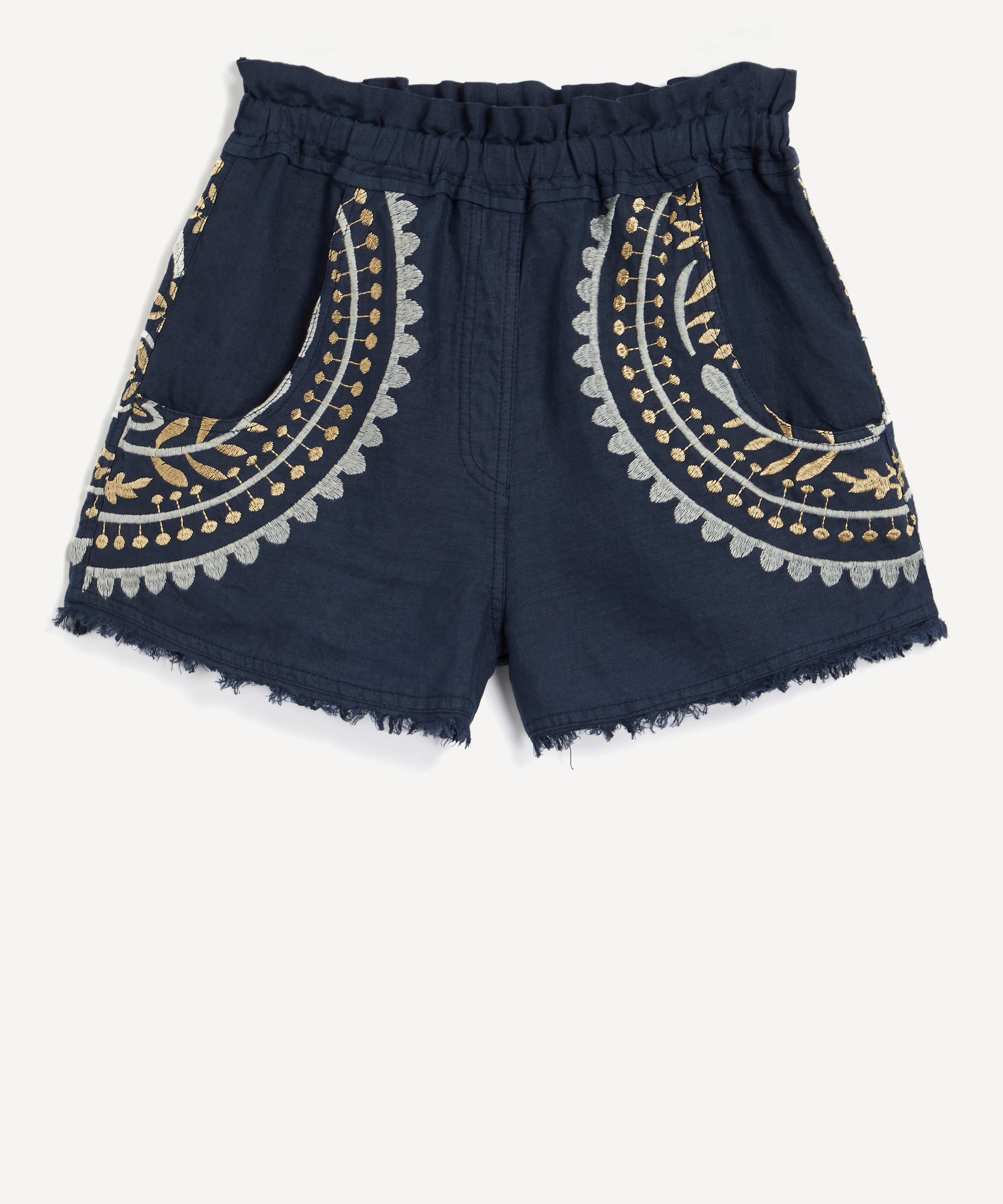 Kori - Paisley Linen Shorts image number 0