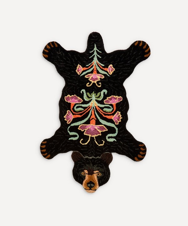 Doing Goods - Large Blooming Black Bear Rug image number null