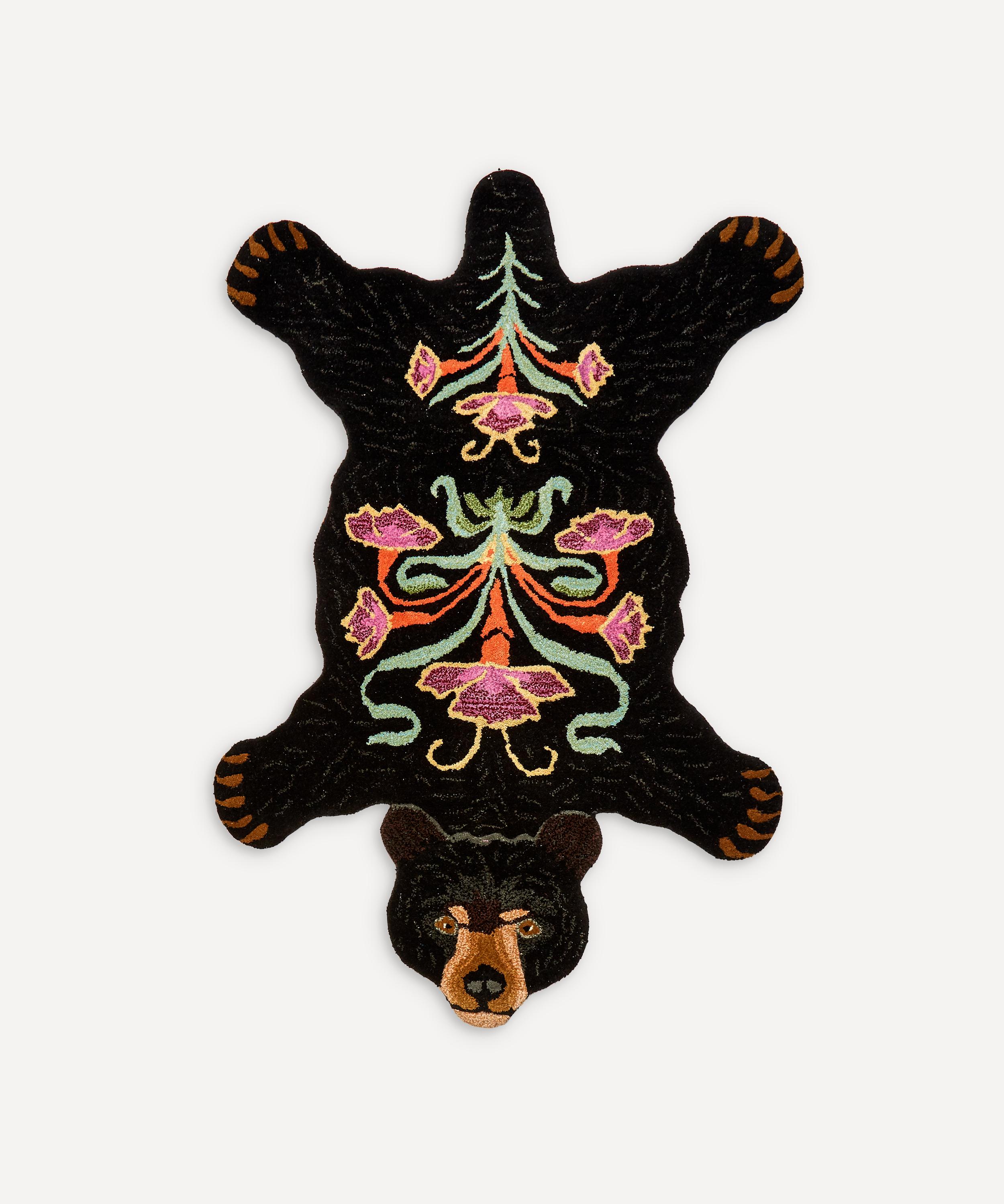 Doing Goods - Large Blooming Black Bear Rug image number 0