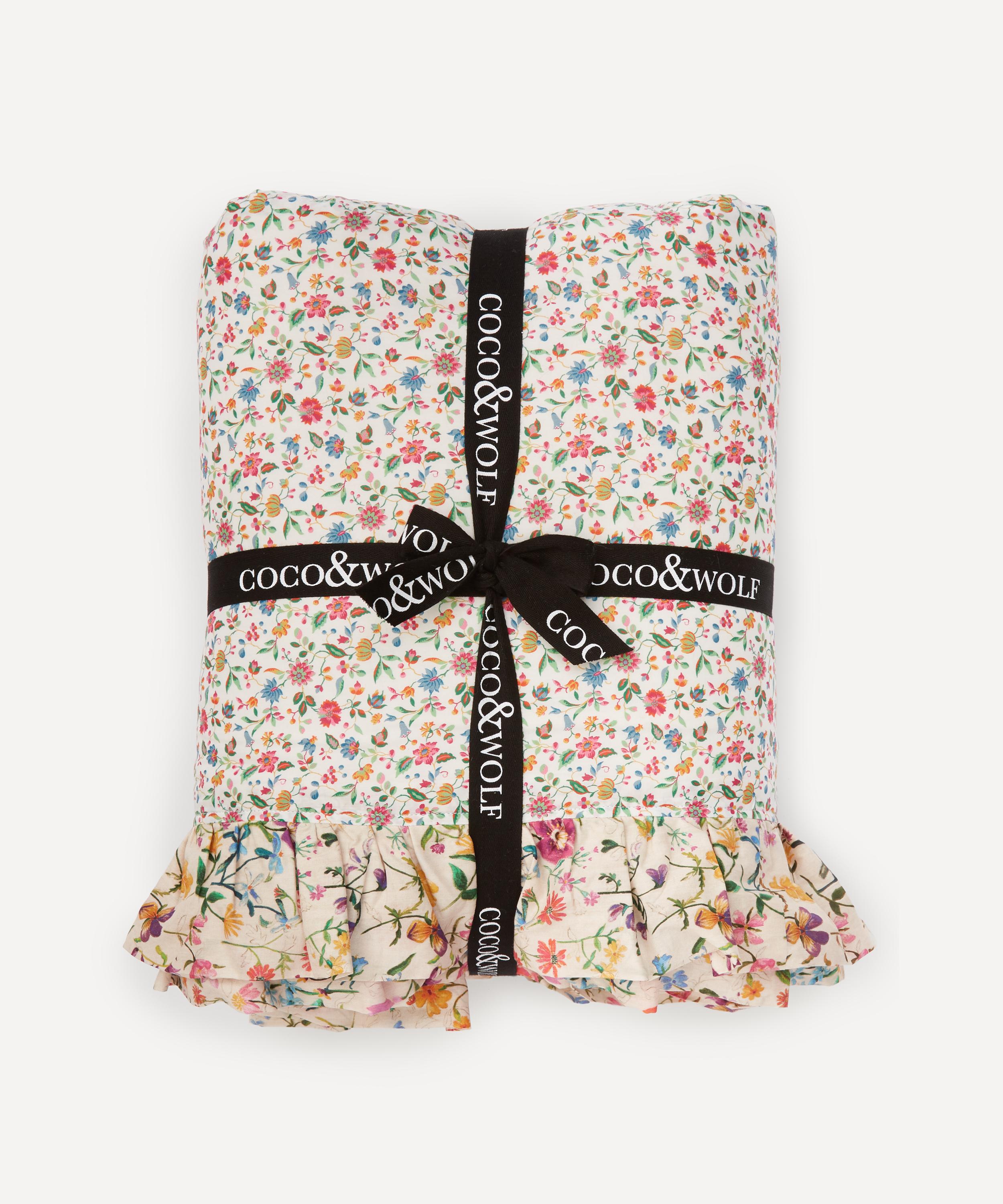 Coco & Wolf - Linen Garden and Luna Belle Gathered Frill Edged Double Bedspread image number 4