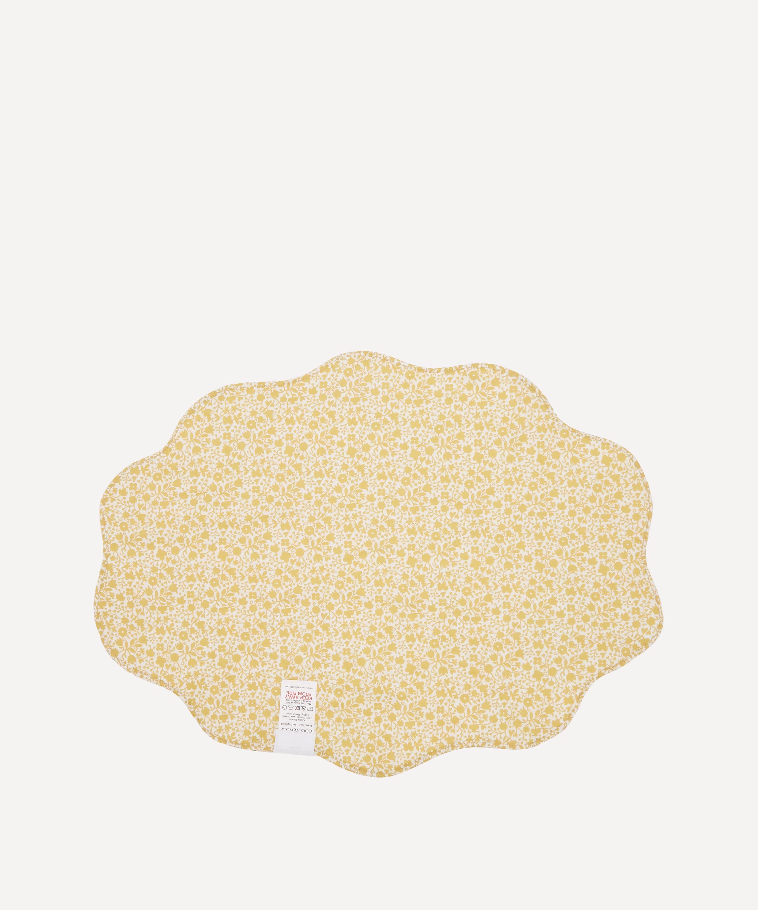 Coco & Wolf - Linen Garden and Floral Stencil Wavy Edge Placemat image number 1