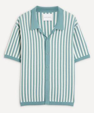 Striped Camp Collar Shirt