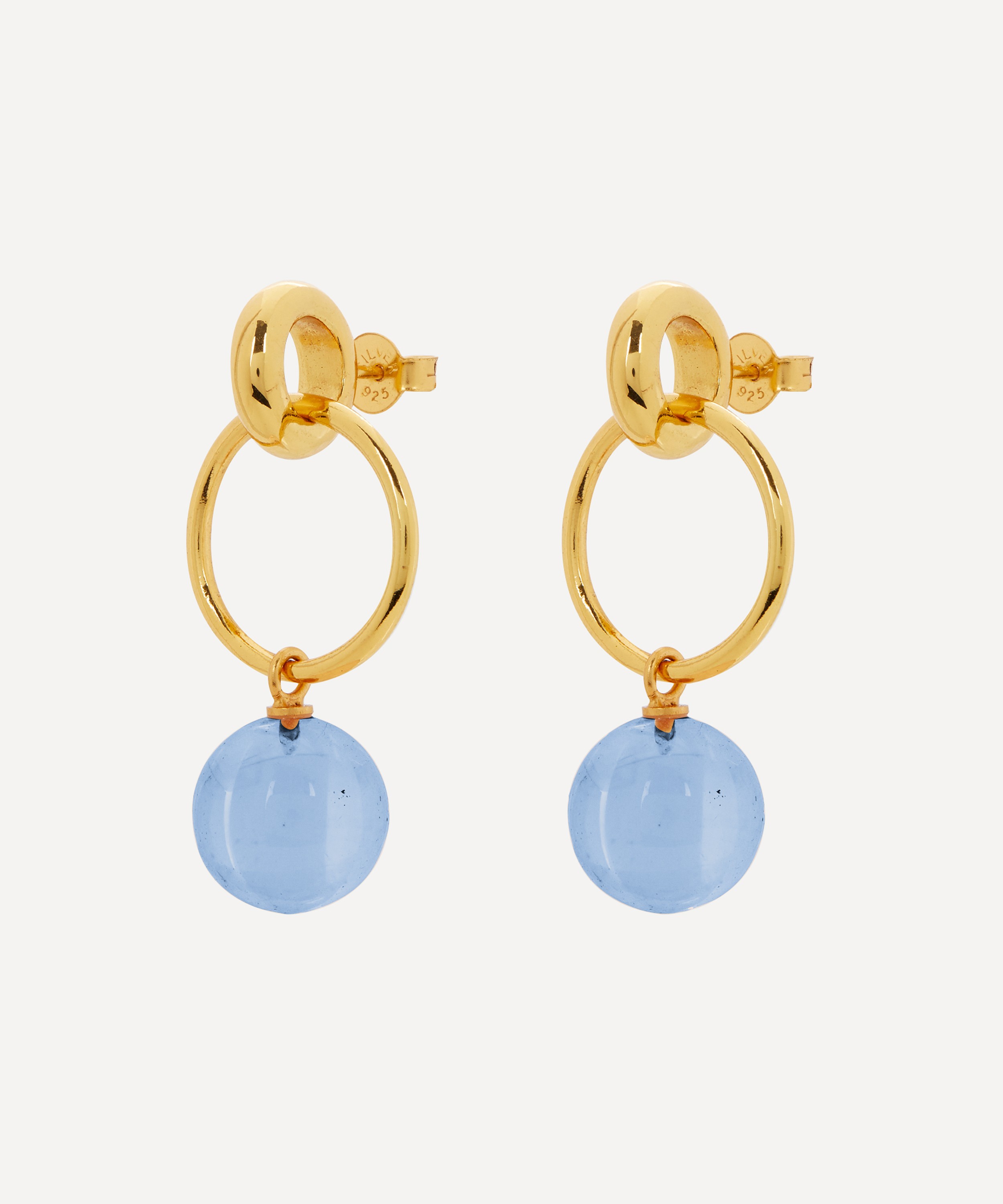 Shyla - Gold-Plated Layla Glass Ball Drop Earrings image number 2