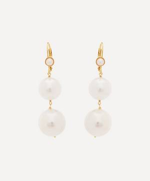 Gold-Plated Pernille Glass Drop Earrings