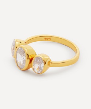 Shyla - Gold-Plated Isla Triple Glass Crystal Ring image number 1