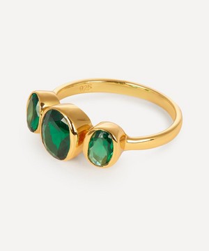 Shyla - Gold-Plated Isla Triple Glass Crystal Ring image number 2