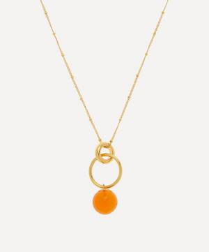 Gold-Plated Layla Glass Ball Pendant Necklace