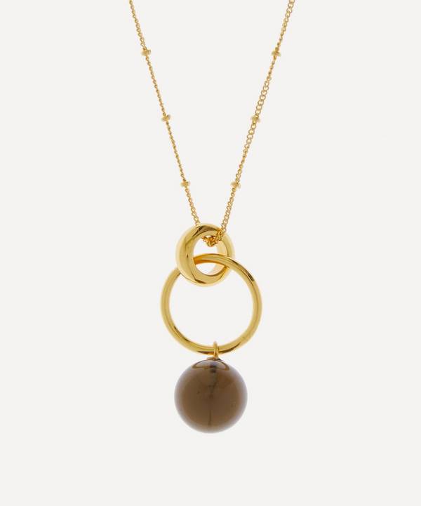 Shyla - Gold-Plated Layla Glass Ball Pendant Necklace image number 0
