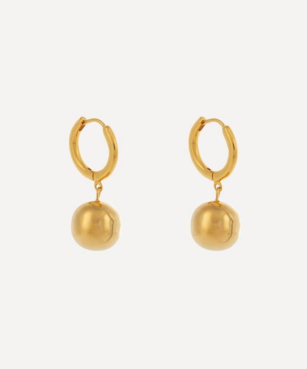 Shyla - Gold-Plated Rochelle Solid Ball Huggie Hoop Earrings image number null