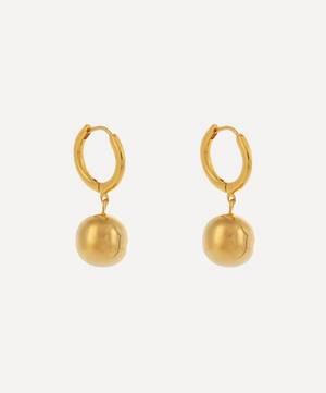 Gold-Plated Rochelle Solid Ball Huggie Hoop Earrings