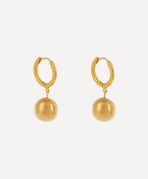 Shyla - Gold-Plated Rochelle Solid Ball Huggie Hoop Earrings image number 0