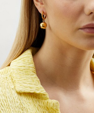 Shyla - Gold-Plated Rochelle Solid Ball Huggie Hoop Earrings image number 1