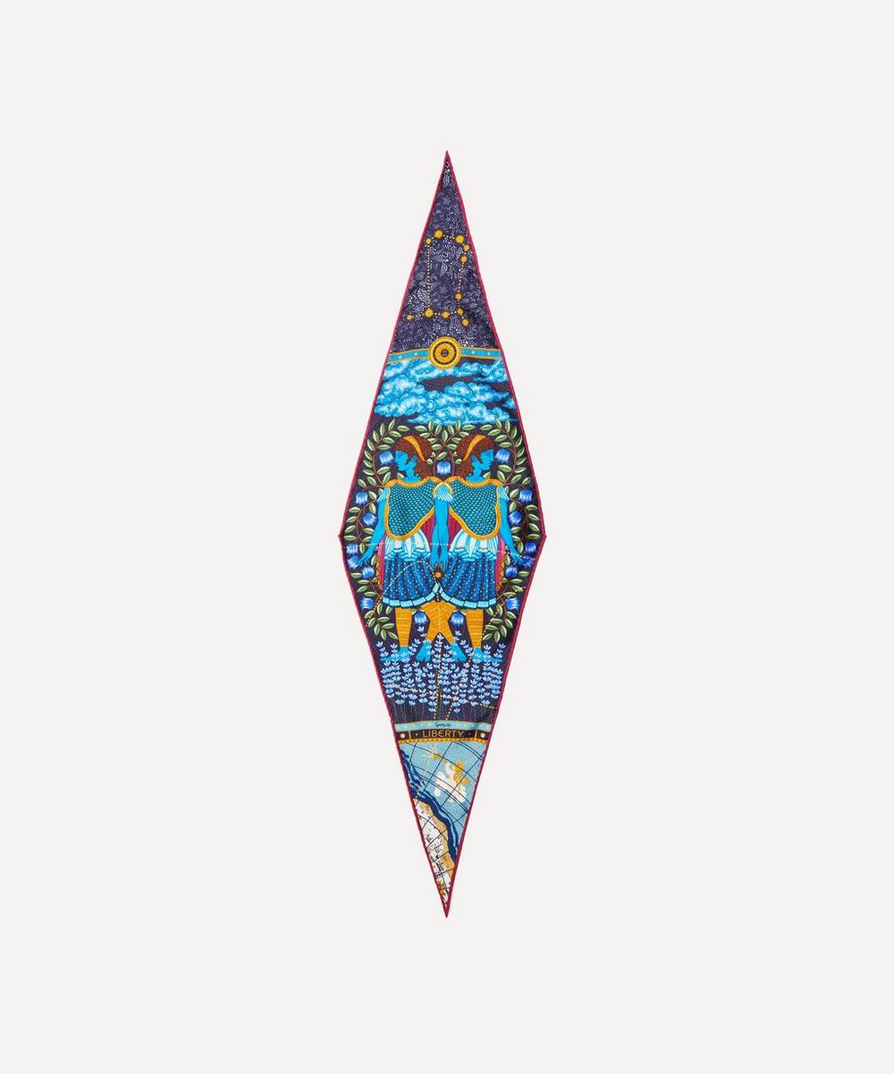 Liberty - Celestial Gemini 100 x 30cm Silk Twill Lozenge Scarf