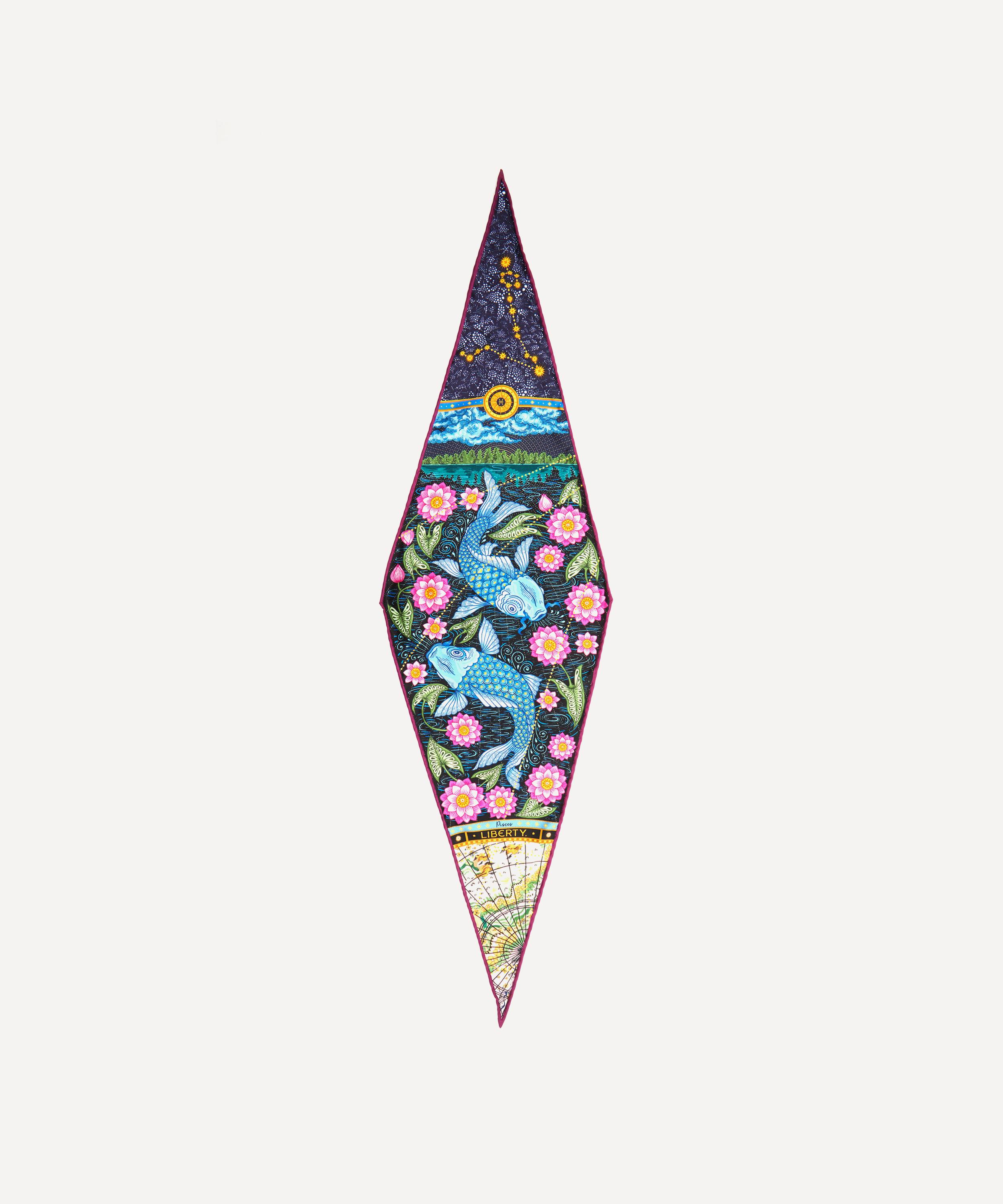 Liberty - Pisces 100 x 30cm Silk Twill Lozenge Scarf image number 0